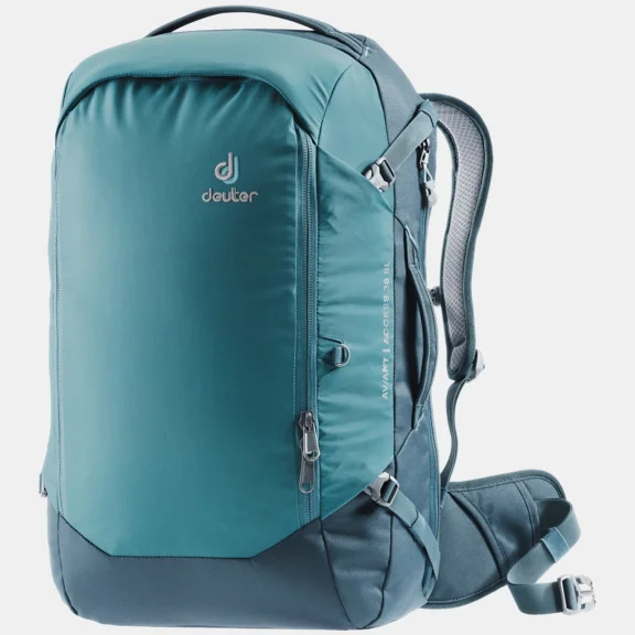 blue travel backpack