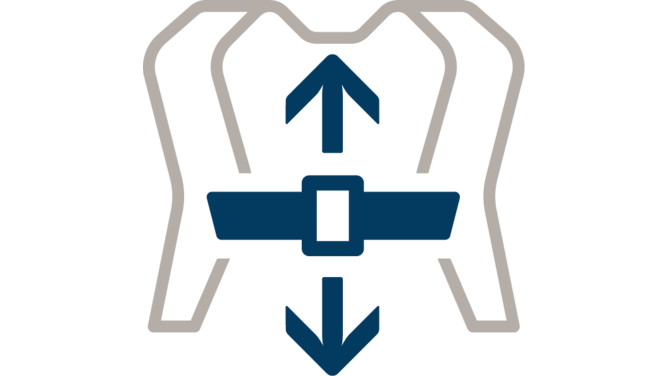 Adjustable sternum belt