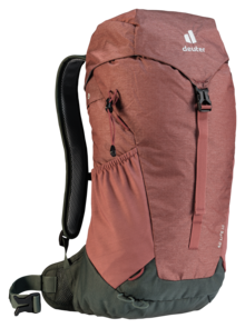 red hiking backpack