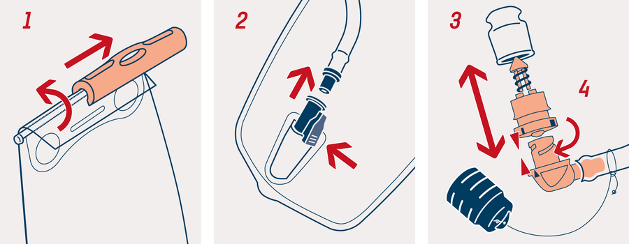 Cleaning the hydration bladder in three steps