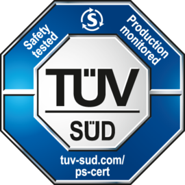 Con certificación TÜV/GS