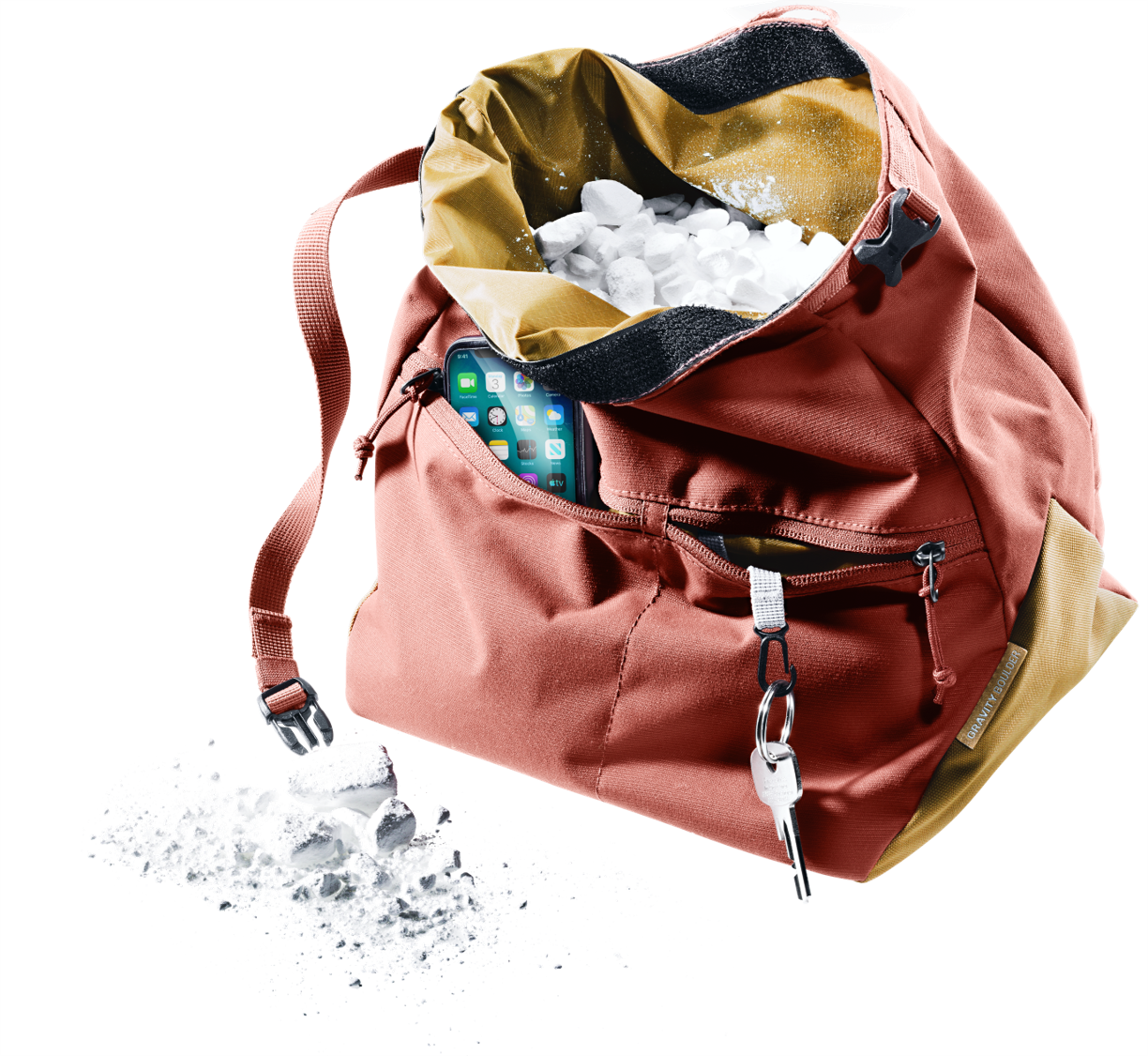 Magnesia bag Deuter 2021-22 gravity chalk bag II m saffron