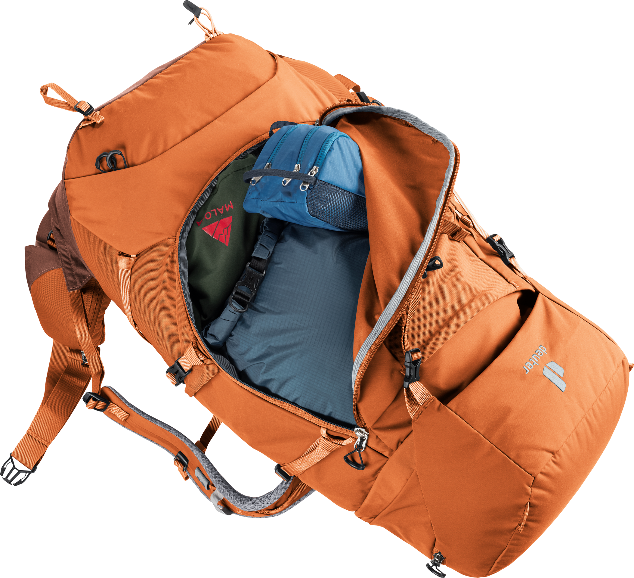 Deuter Aircontact Core 45+10L SL レディース フィット ハイキング バックパック - ジェイドグラファイト Aircontact Core 45+10 SL Grove Ivy