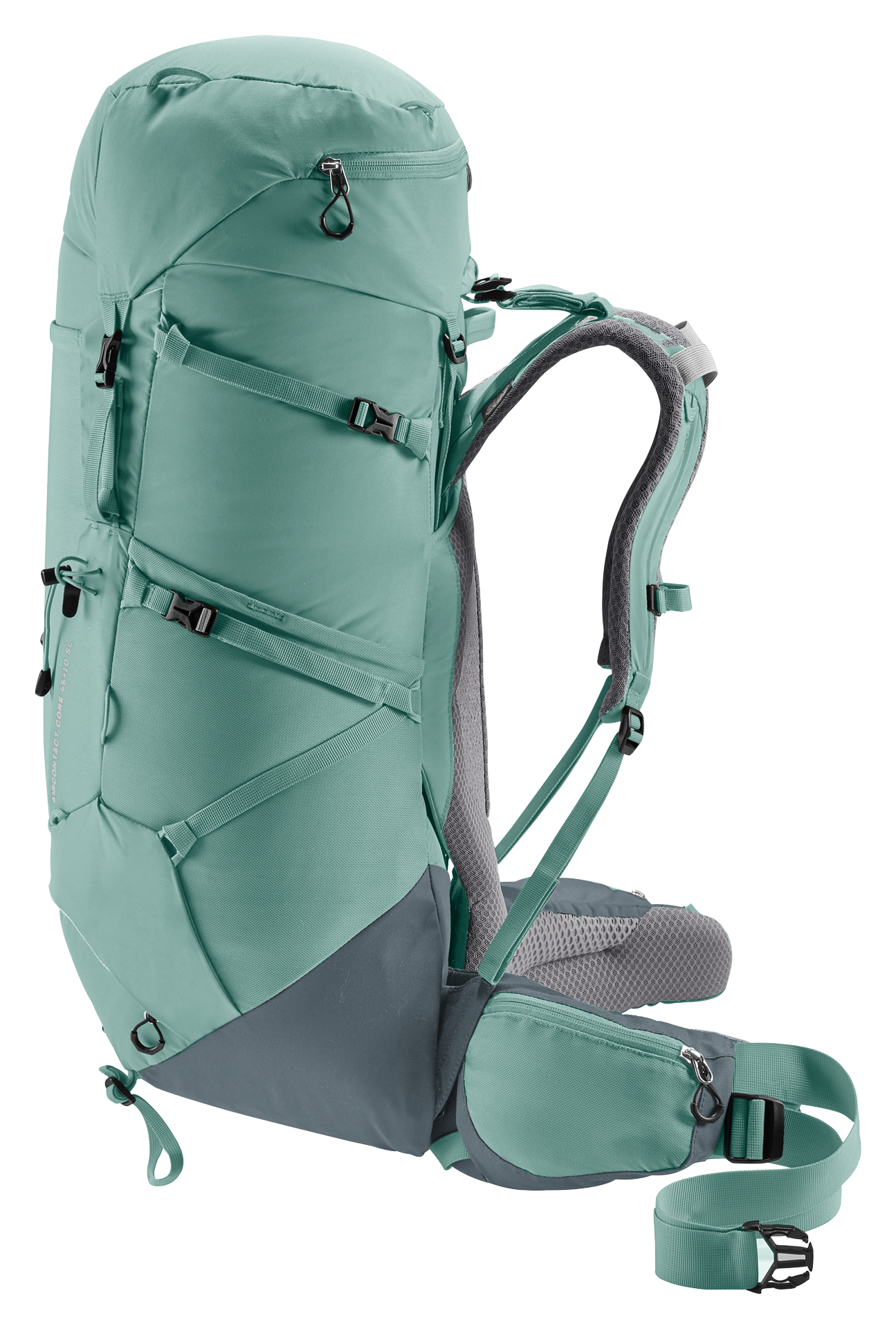 Deuter Aircontact Core 45+10L SL レディース フィット ハイキング バックパック - ジェイドグラファイト Aircontact Core 45+10 SL Grove Ivy